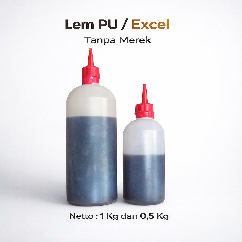 Lem PU Tanpa Merek 1 Kg / 0.5 Kg – Lem Polyurethane Kuat untuk Kayu, MDF, Triplek, Furniture & Keraj