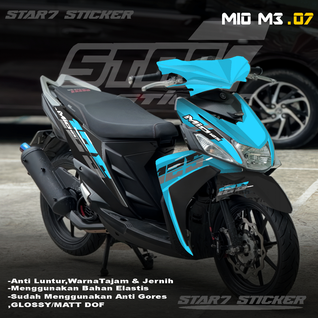 Decal Mio M3 Full Body - Stiker Motor Mio M3 Full Body -MIO M3 Variasi Motif keren -010