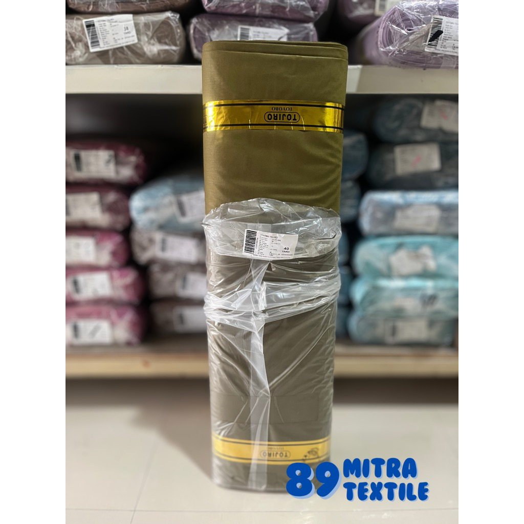 KAIN TOYOBO TOJIRO PREMIUM HIJAU ARMY 1 ROLLAN/GULUNGAN ISI 40 YARD