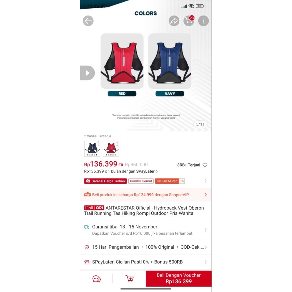 hydropack antarestar warna navy