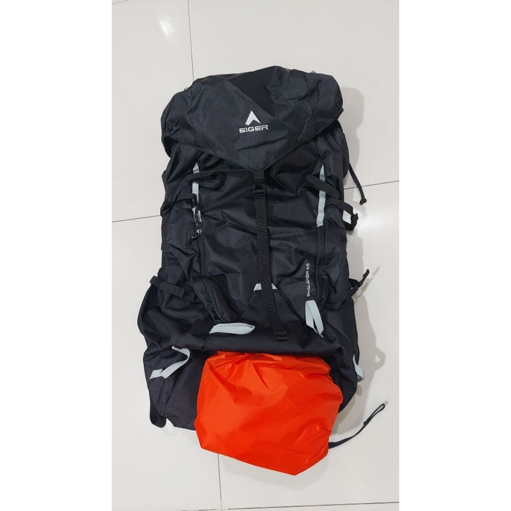 tas gunung hitam 45L