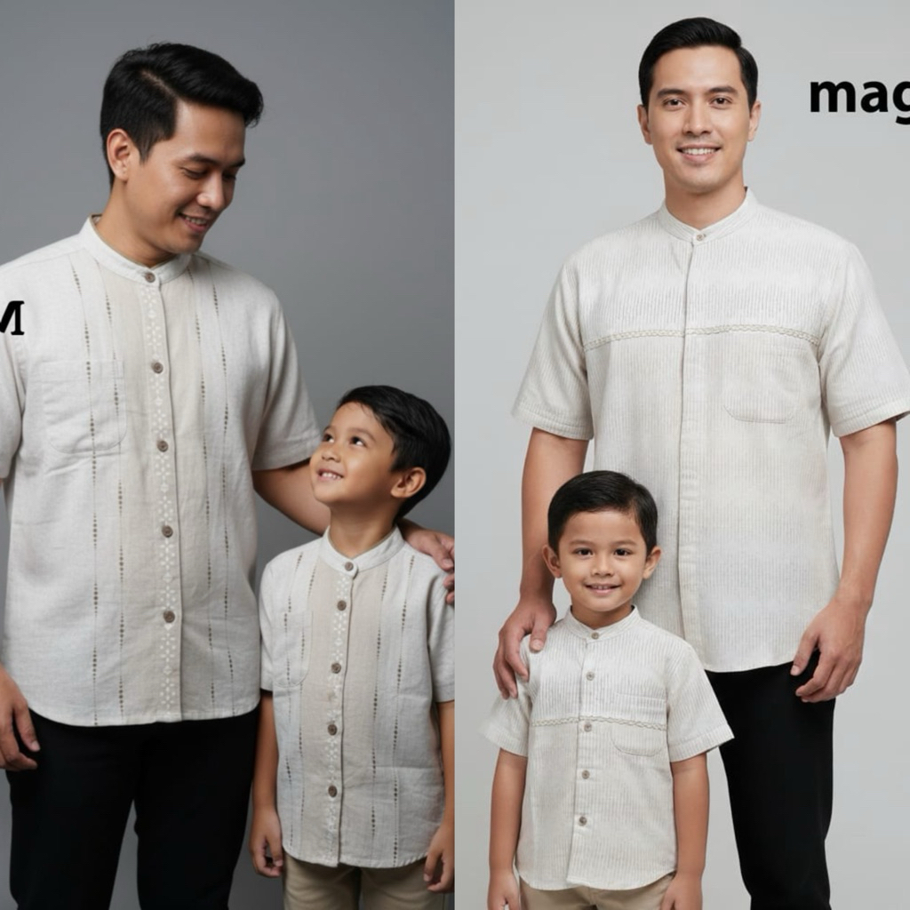 KEMEJA KOKO COUPLE ANAK DEWASA PRINT M231 M231 KIDS RAYA SERIES 2026