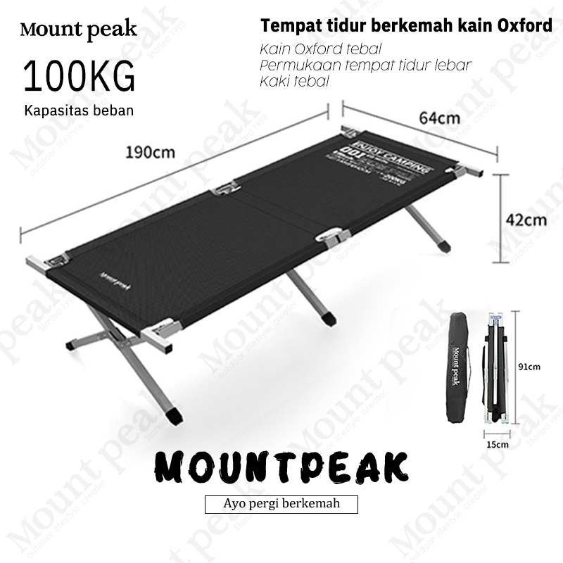 Mountpeak Bed Folding Bed  Velbed Folding / Lipat Portable Camping