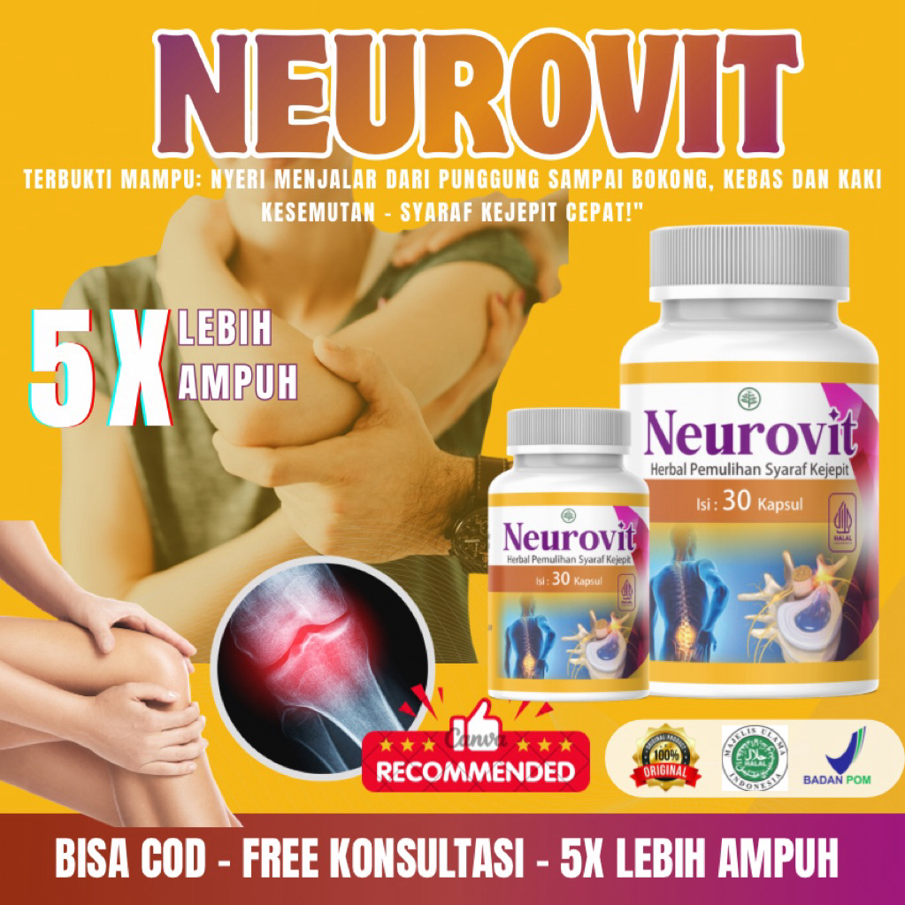 NEUROVIT - Paket Herbal Obat Saraf Kejepit Ampuh Original Obat Urat Terjepit Obat Nyeri Sendi dan Tu