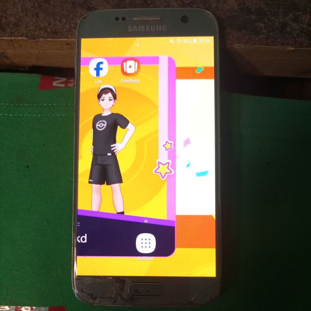 lcd touskrin samsung s7 flat ori copotan