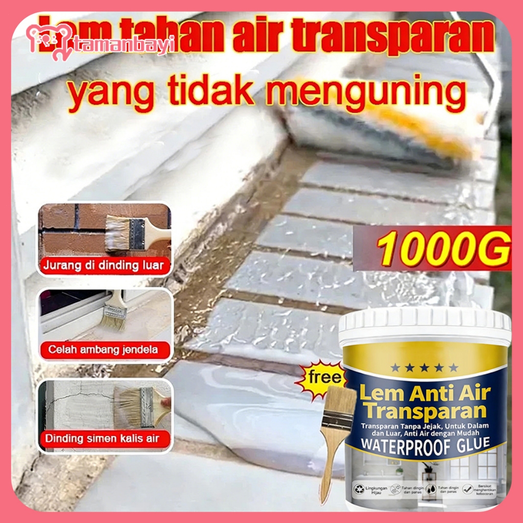 lem anti bocor dan rembes transparan 1000g lem tembok super kuat lem keramik kamar mandi anti bocor 