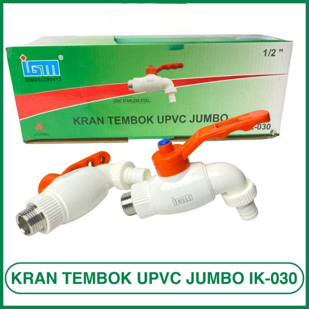 Kran Pvc Jumbo / Kran Plastik Jumbo / Kran Jumbo IGM Drat Kuningan IGM 1/2", 3/4"