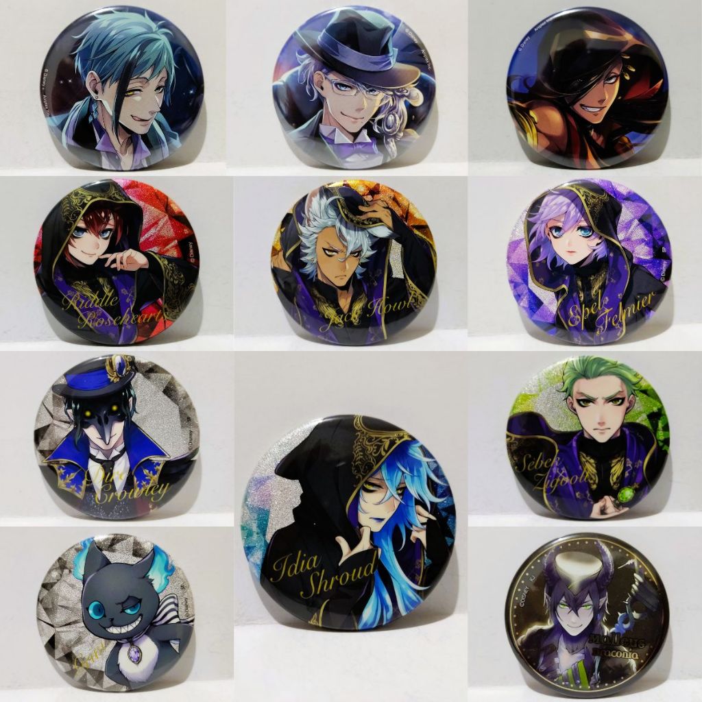 Disney Twisted Wonderland Can Badge Collection - Floyd / Azul / Jamil / Riddle / Leona / Epel / Dire