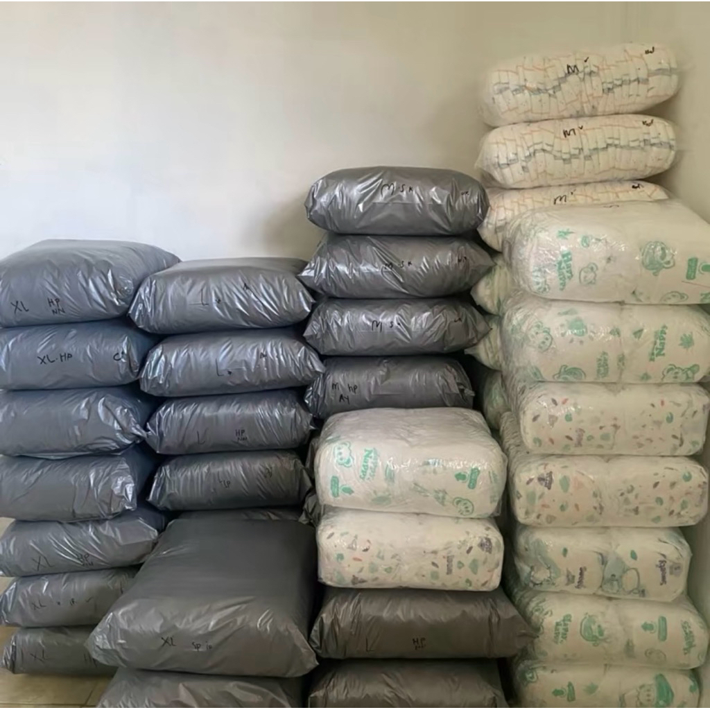 Popok Bayi Tipe Celana 50pcs Grade A+ Daya Serap Tinggi Anti Bocor Hemat Tanpa Kemasan Popok Curah D