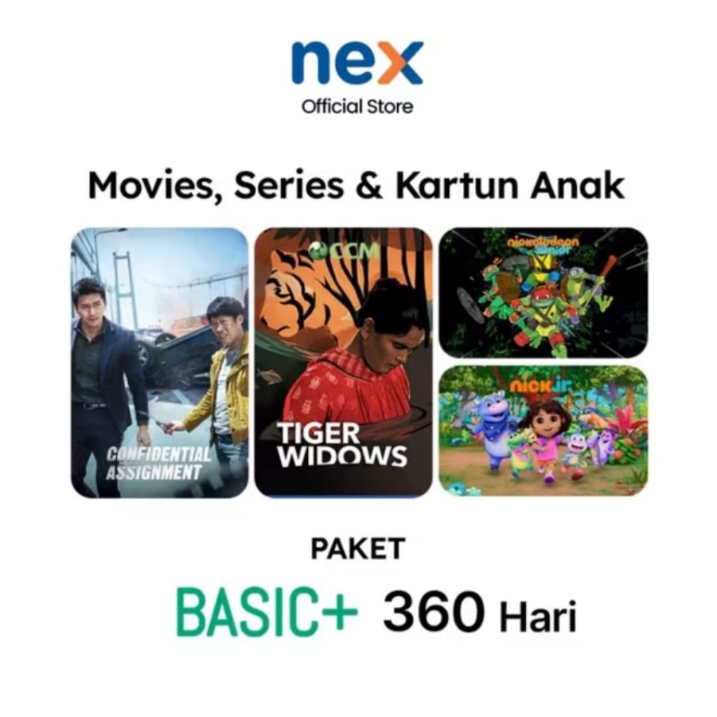 Voucher Paket Basic+ Paket Basic 360 Hari Nex parabola Matrix Garuda 1012