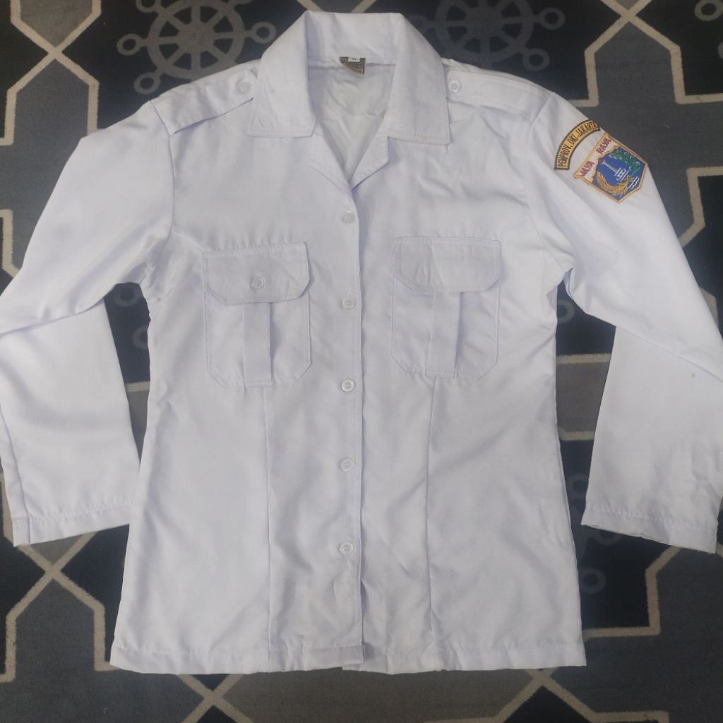 Seragam putih PNS wanita,Baju PNS wanita Baju PNS wanita lengan panjang DKI , Kemeja Dinas putih, Pr