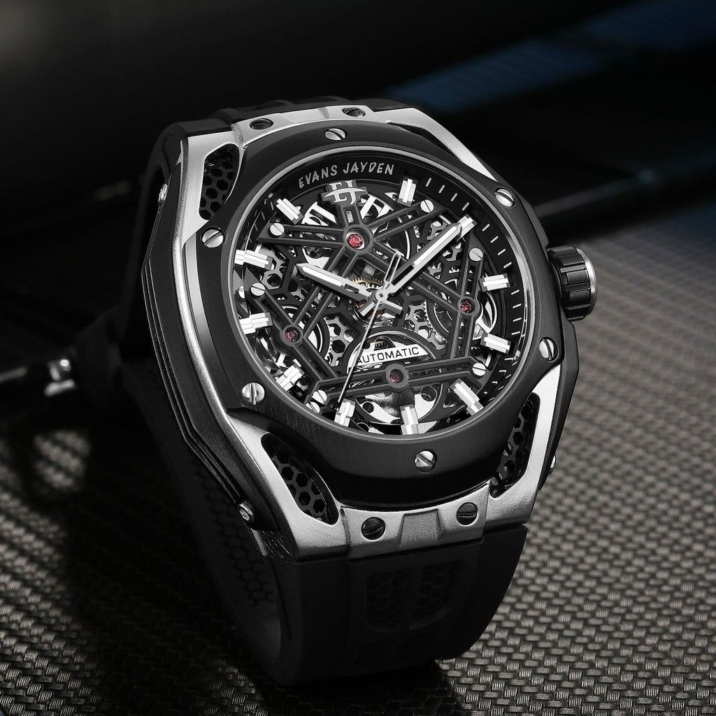 EVANS JAYDEN Jam Tangan Pria Rubber Automatic Movement