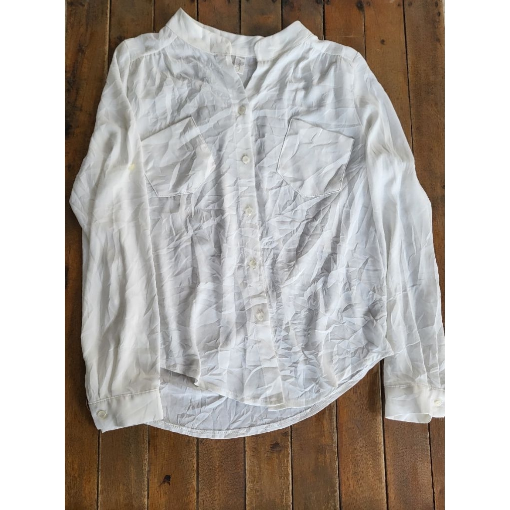 Preloved atasan kemeja putih sifon