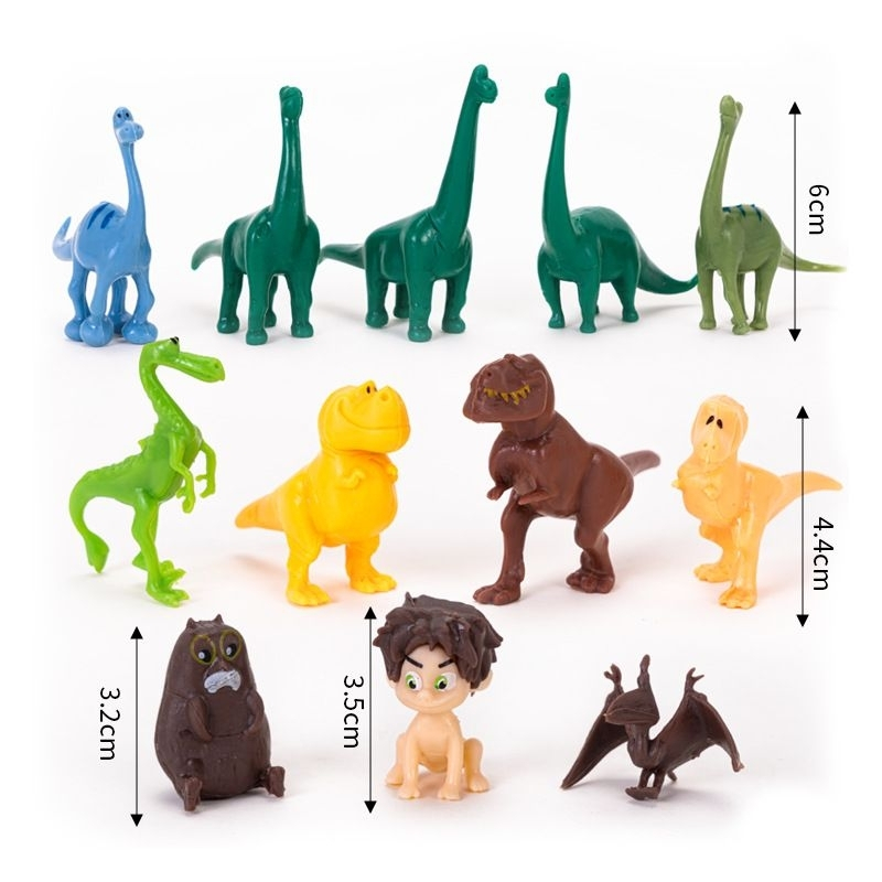12 PCS TOPPER CAKE DINOSAURUS HIASAN KUE ANAK DINOSAURUS FIGURE TARZAN FIGURE DINOSAURUS