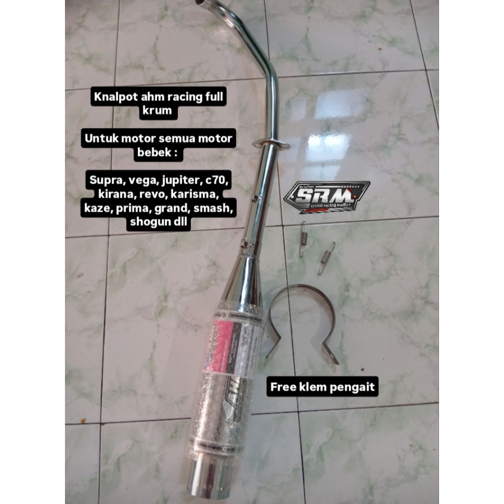 knalpot ahm racing full krum all bebek