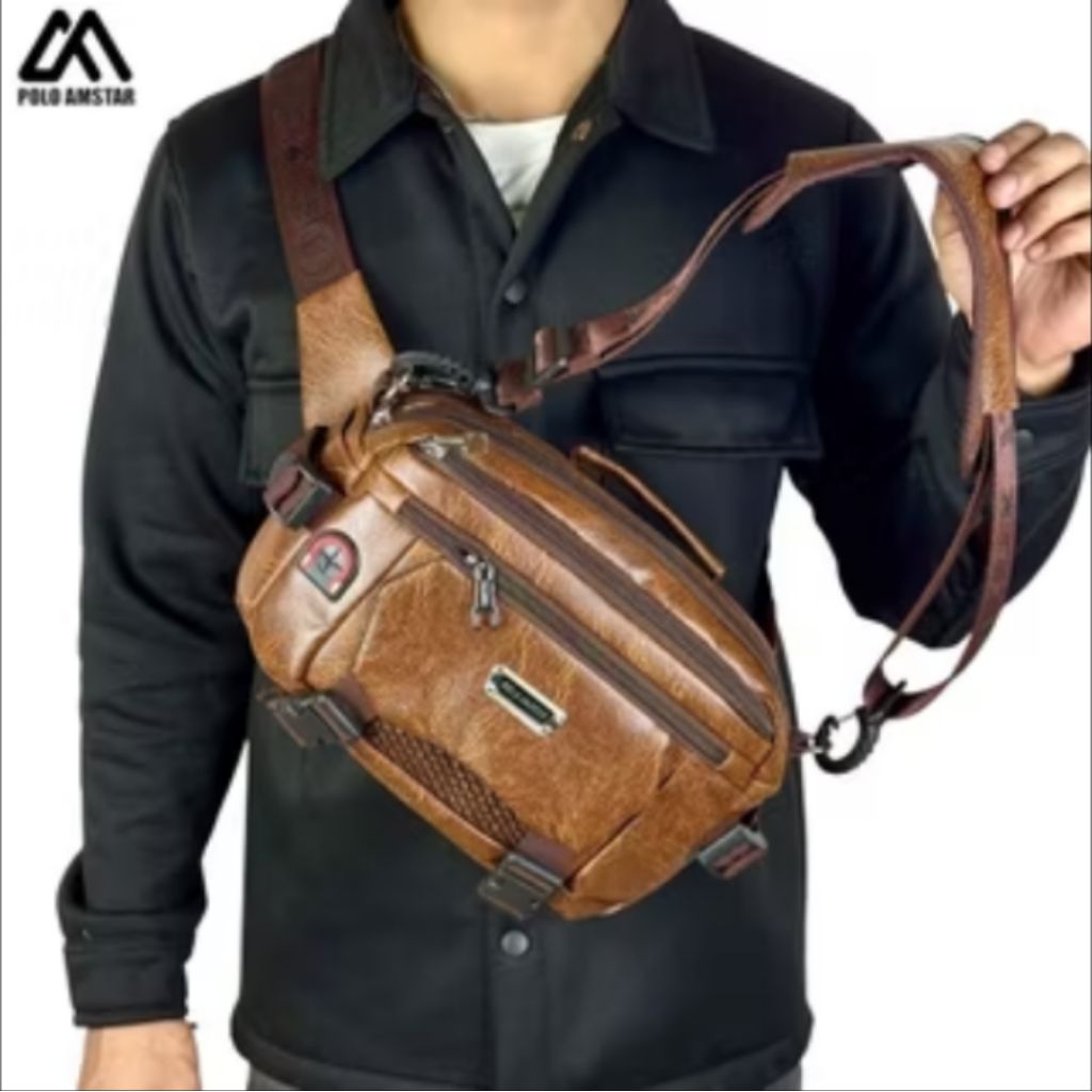 Tas Selempang Waistbag Pria POLO AMSTAR