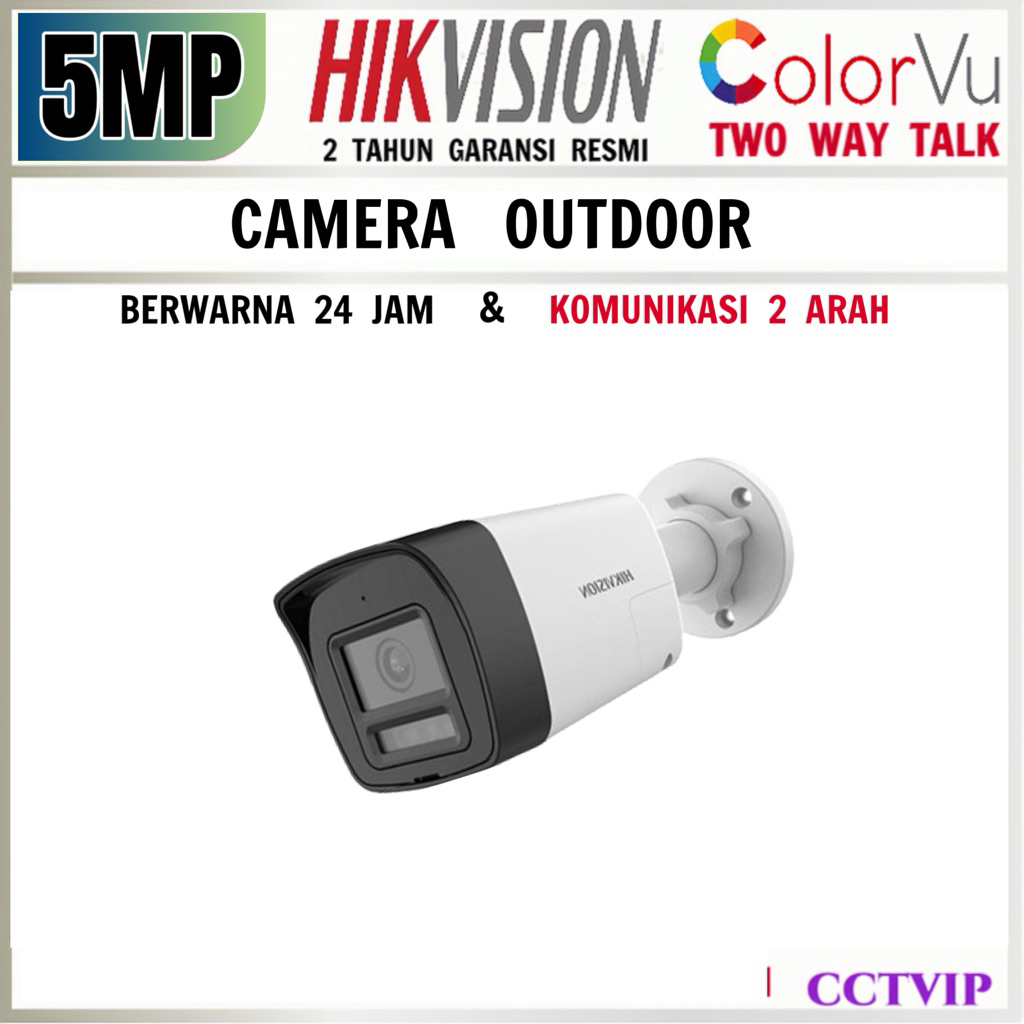 KAMERA CCTV HIKVISION  OUTDOOR  5MP  COLORVU  TWO  WAY  AUDIO