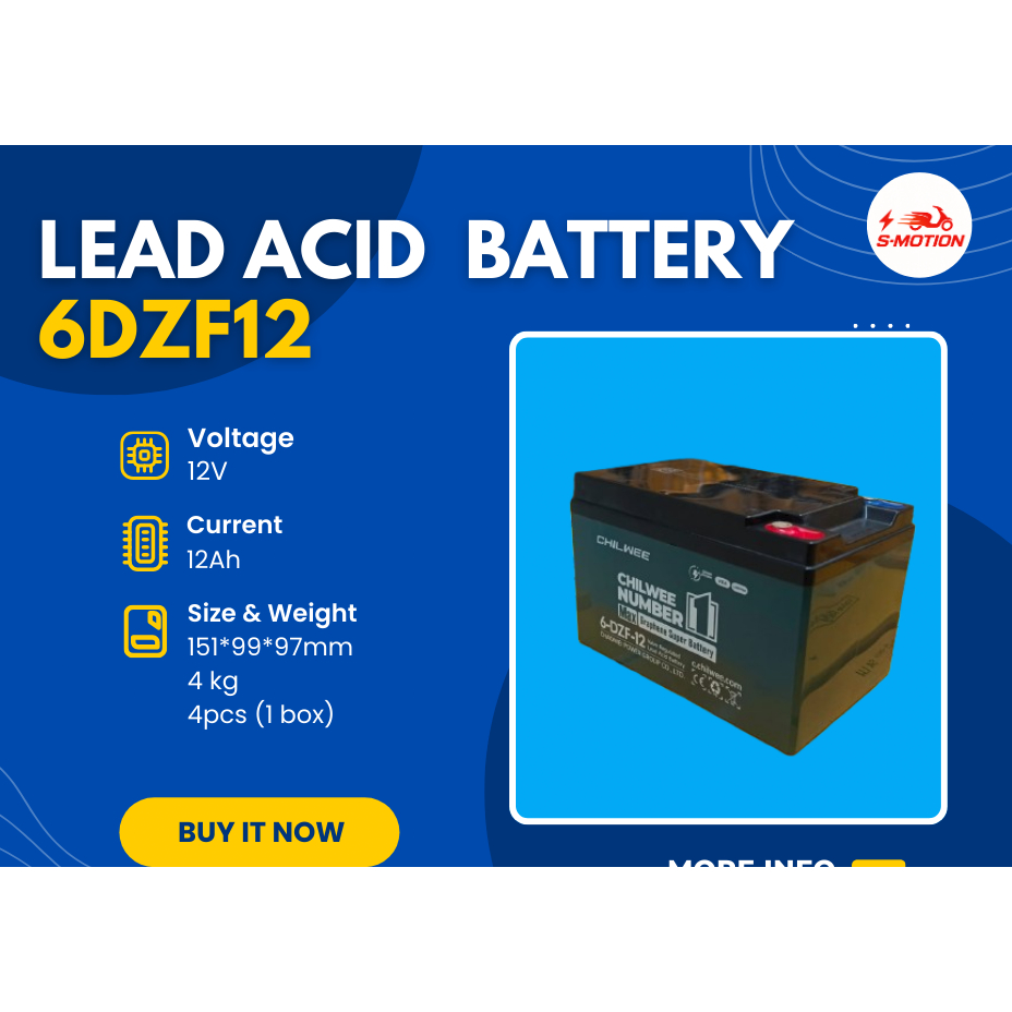 Baterai SLA Chilwee 12V 12Ah 6-DZF-12