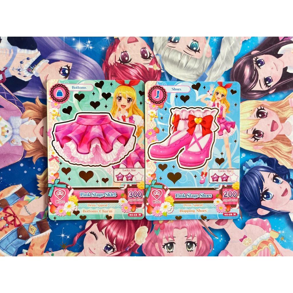 Kartu Aikatsu Ichigo Hoshimiya Pink Stage Skirt Shoes Seri 1 Angely Sugar Original Langka Rare Offic