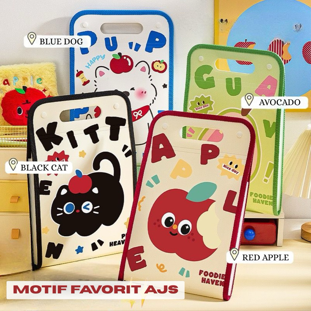 AJS Organizer kertas A4/ organizer file kertas map kertas/ dokumen keeper slot handle/ folder map /m