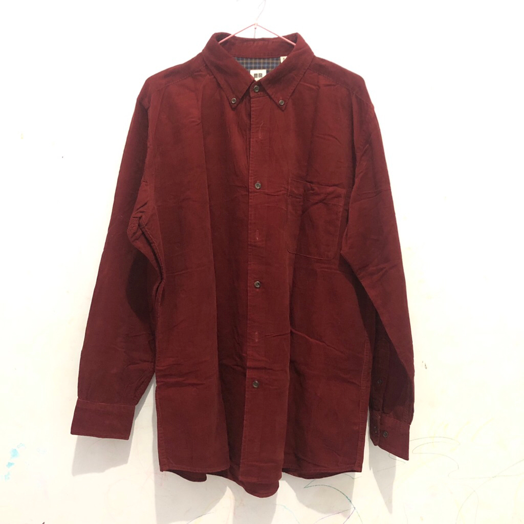 Kemeja Corduroy Uniqlo Pria