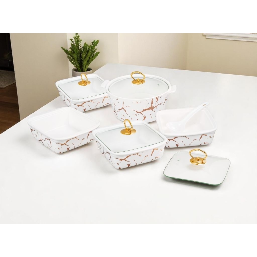 Vicenza Prasmanan Set Ivana Motif Marmer -  SM89