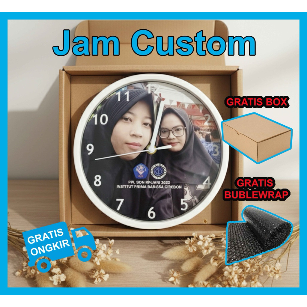 Jam dinding custom | Custom jam dinding | Souvenir jam | Souvenir jam dinding