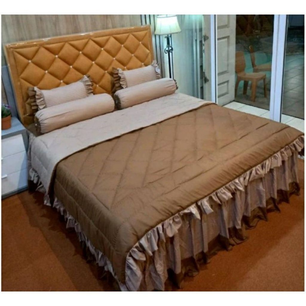 Sprei rumbai plus bedcover embos polos