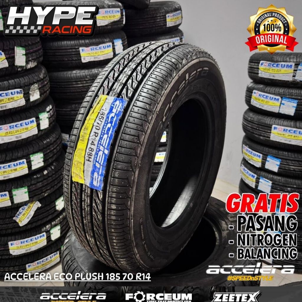 Ban Mobil Tubles Standar AVANZA/XENIA 185 70 R14 Merk ACCELERA Tipe Eco Plush