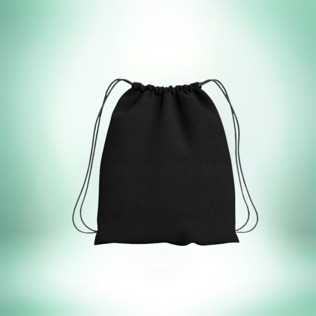 Tas Serut Hitam Polos 30x40cm Untuk Pria & Wanita