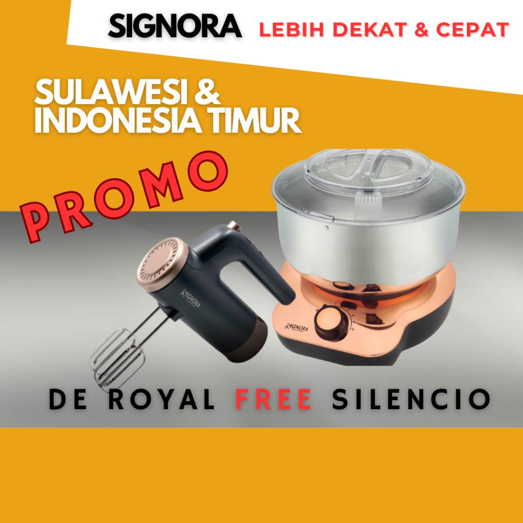 Signora Mixer De Royal, kapasitas 500 Gr, Dengan Metal Gear