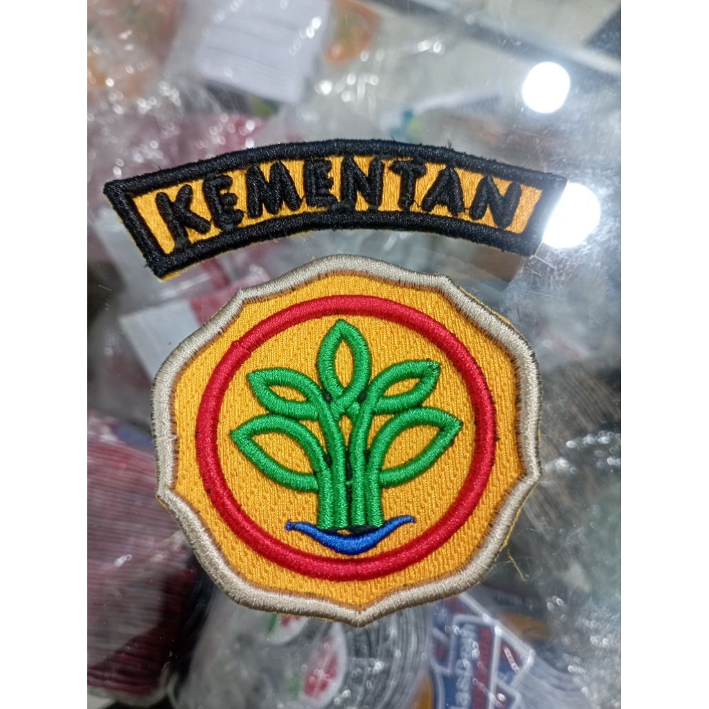 BORDIR BET TIMBUL KEMENTAN | BORDIR LOGO KEMENTRIAN PERTANIAN TIMBUL