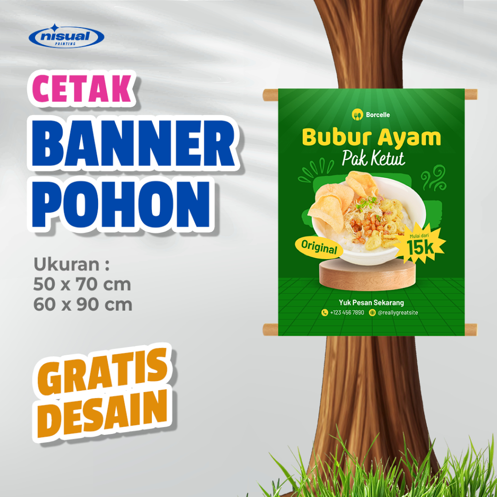 BANNER POHON - BANNER RONTEK/RONTEG, REKLAME, SPANDUK MMT PINGGIR JALAN, BANNER CALEG