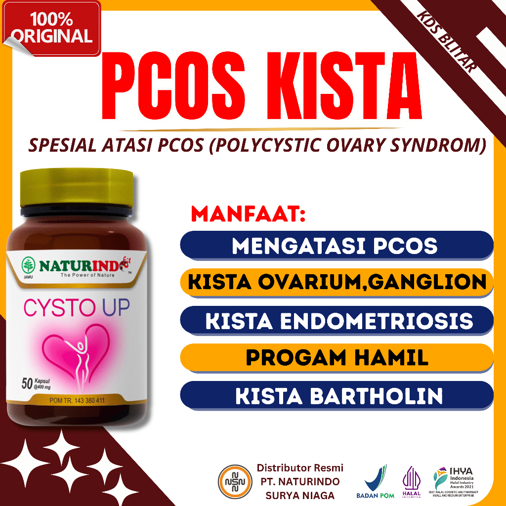 CYSTO UP - NATURINDO Obat Herbal PCOS Miom Kista Ovarium Endometriosis Ganglion