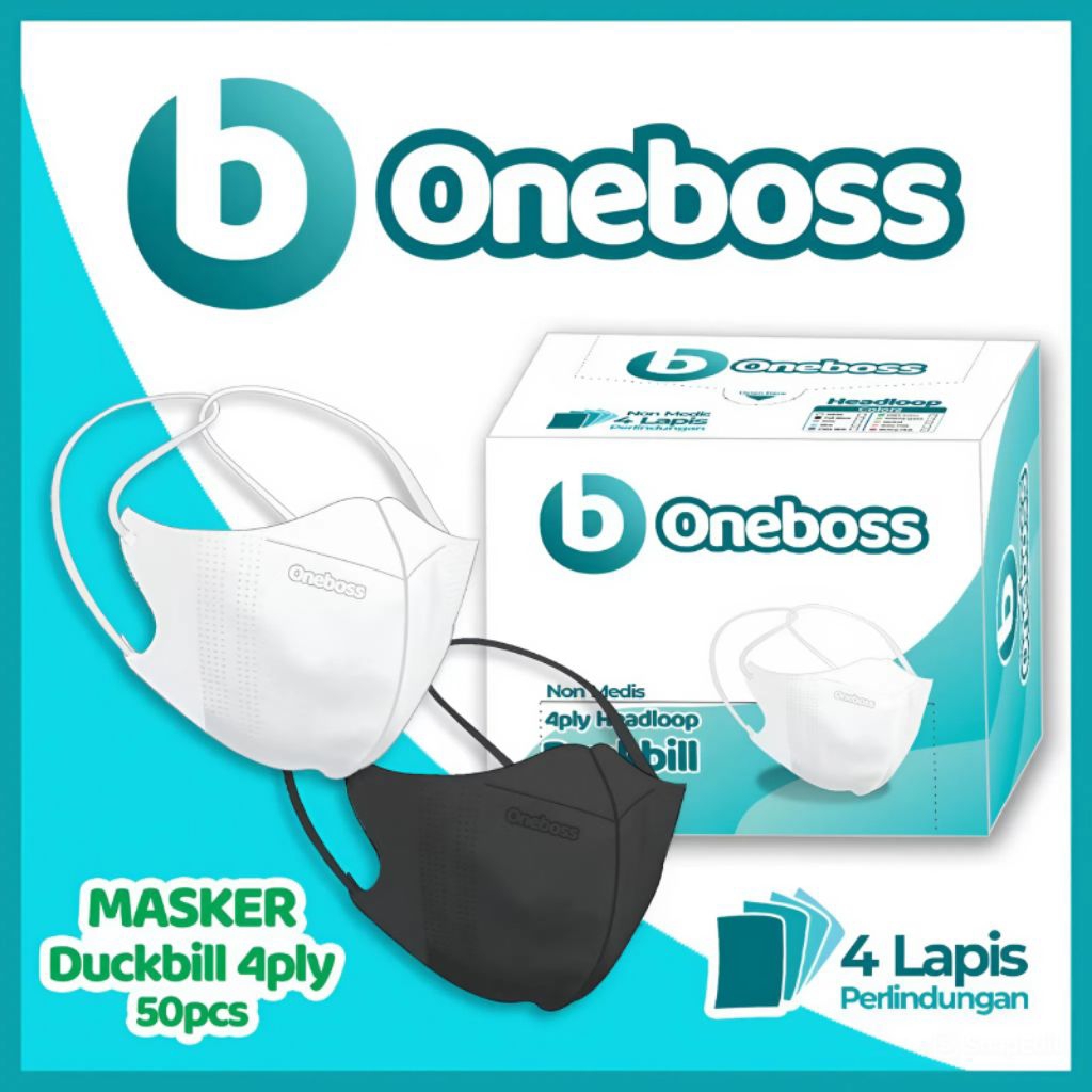 Masker Duckbill Hijab Oneboss 4Ply