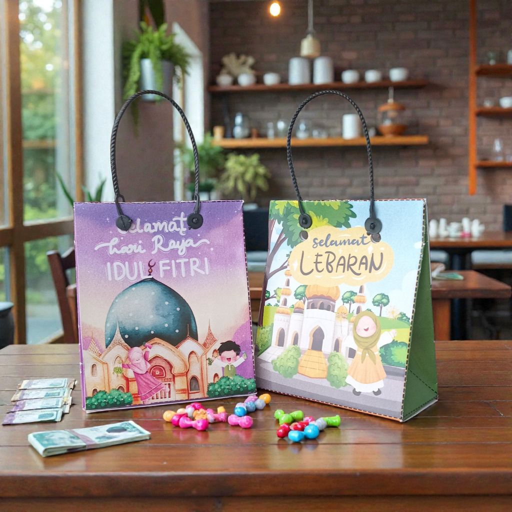 amplop lebaran tenteng model tas lucu