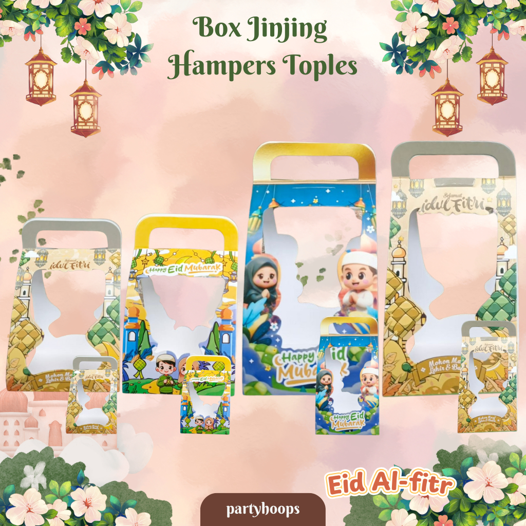 Box Jinjing Toples Tabung | Box Jinjing Toples Idul Fitri | Box Hampers Toples Lebaran 800ml & 600ml