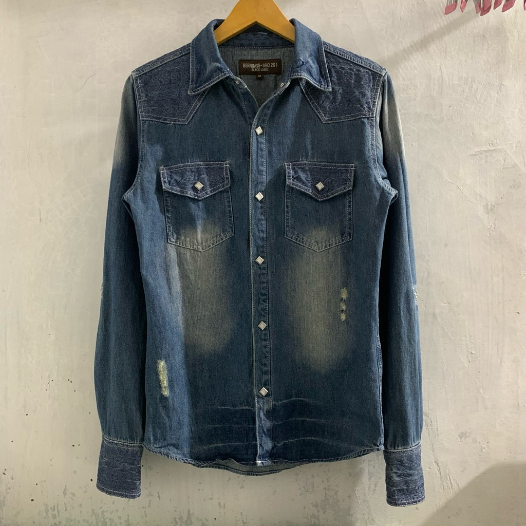Kemeja Jeans Bernings Sho Casual