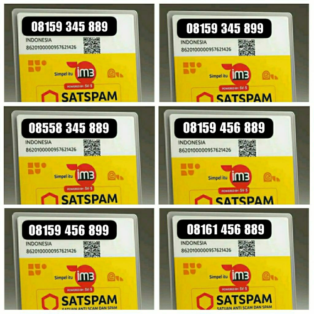 PERDANA INDOSAT / IM3 NOMOR SUPER NOMOR CANTIK 11 DIGIT URUT NAIK 345 889 899