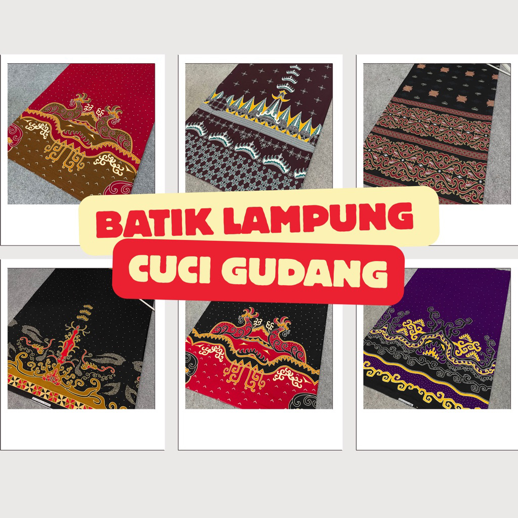 CUCI GUDANG - Kain Batik Sieger Lampung Bahan Katun Sanwos Dobby Batik Pria Wanita