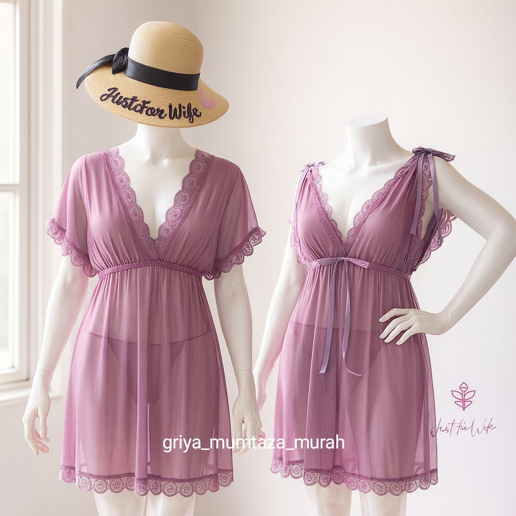 M-XXXL Lingerie Wanita Sexy Transparan Renda Lembut / Lingerie Bigsize Sexy / Lingerie Jumbo / Baju 