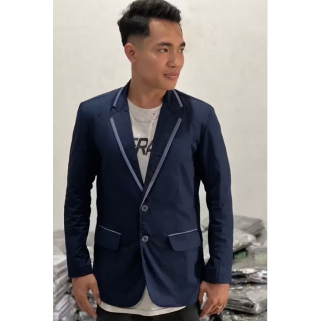 [Ready Stok ] Jas Navy Lis Abu, Jas SMP, Jas SMA, Jas OSIS, Jas Almamater Biru navy.