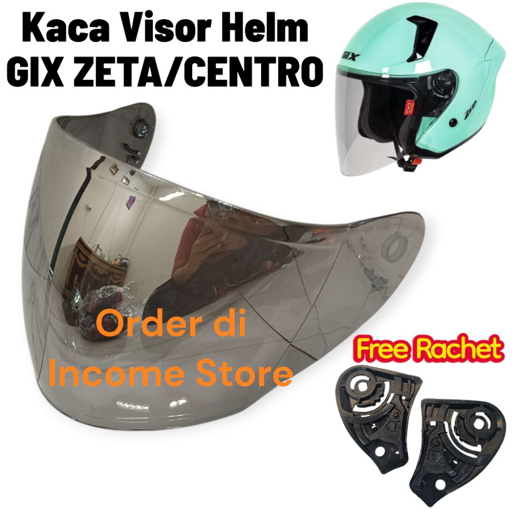 KACA VISOR HELM GIX ZETA KACA HELM GIX CENTRO FREE RACHET