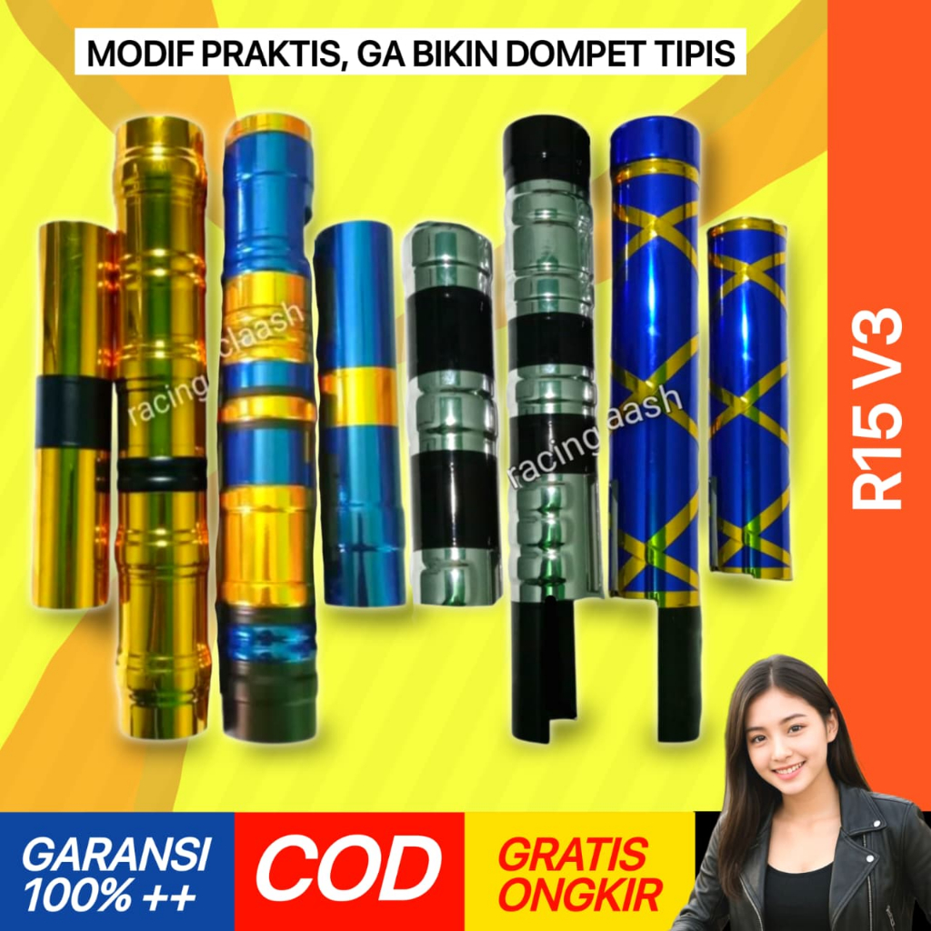 Shopizen Cover Shock Sok Skok Depan R15 V3 R15V3 Depan Atas Bawah M1