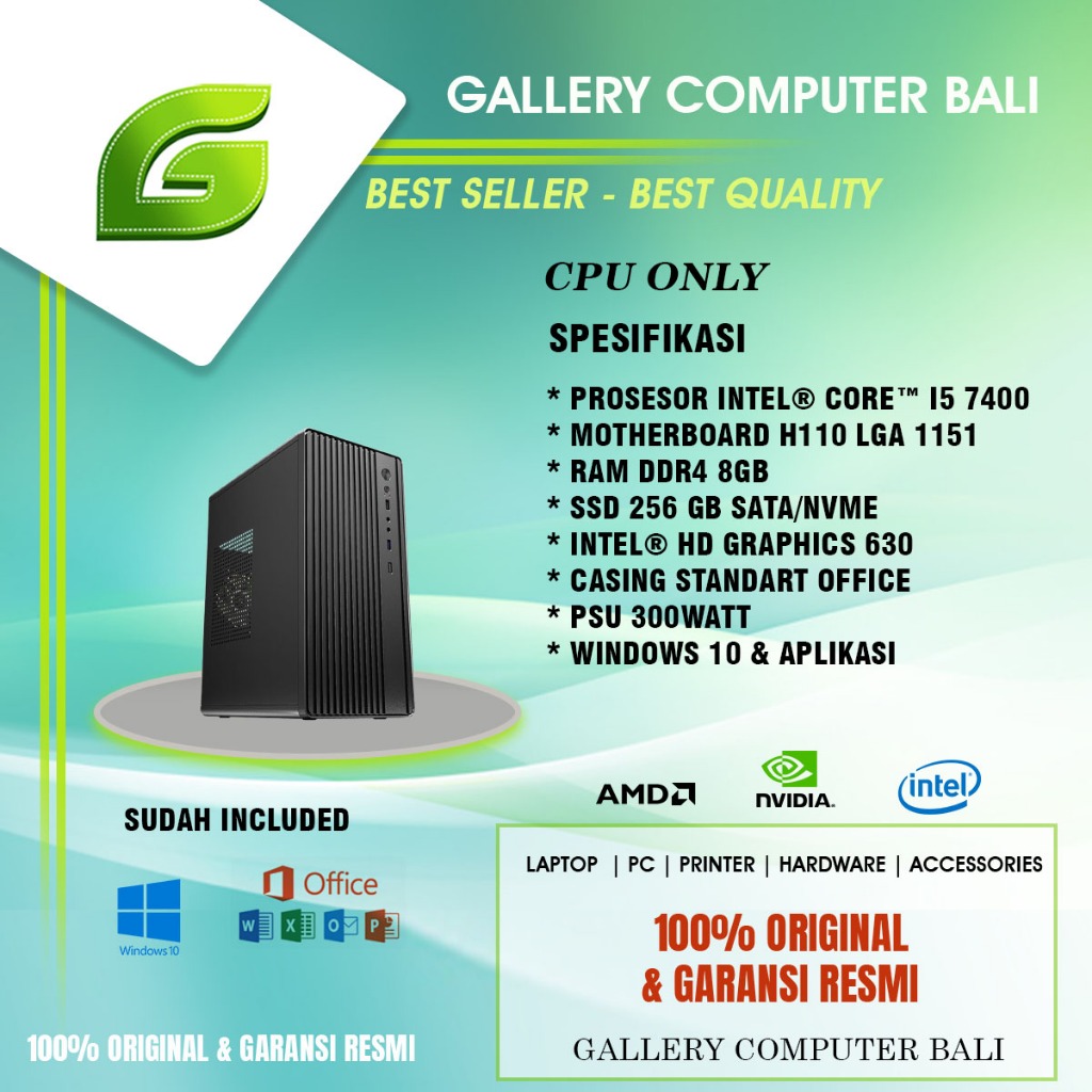 ( cpu only ) komputer intel core i5 gen7