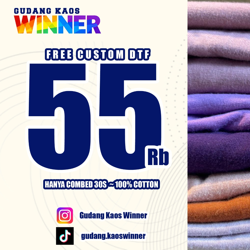 KAOS COMBED 30S JUMBO+DTF MURAH !!!!!!!