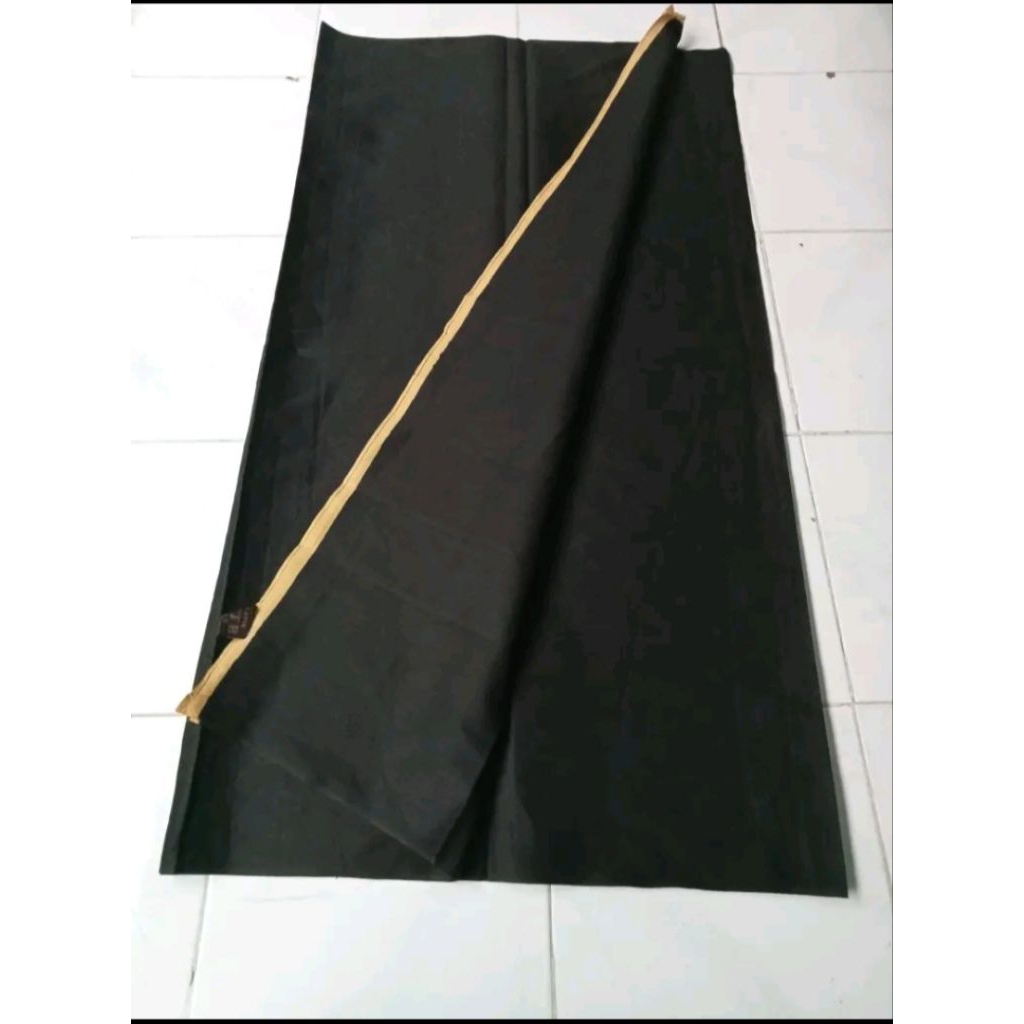 Kain Batik Polos/Jarik Hitam Polosan Tanpa Motif/Kain Hitam Warna Kuning/Kain Batik Jawa Kain Polosa