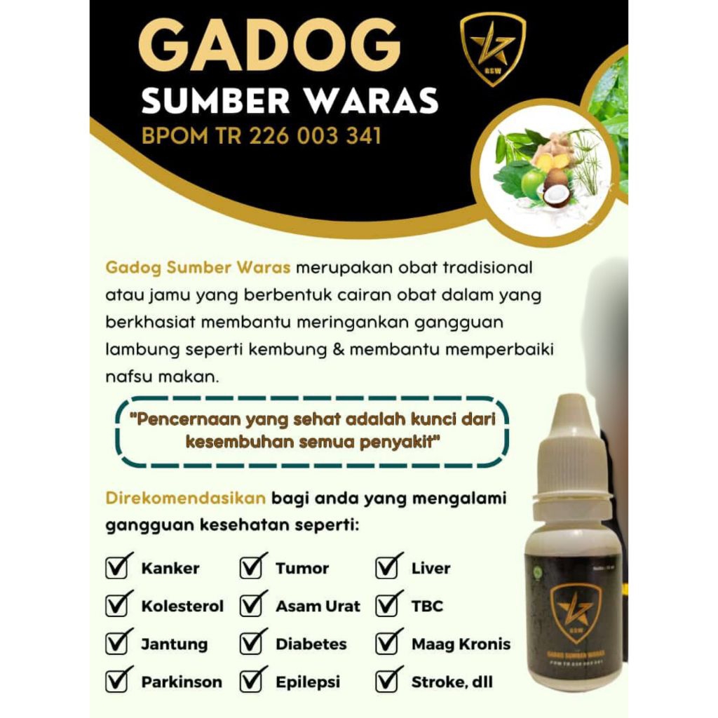 jamu tetes Gadog sumber waras Bayu Diningrat ORI Hallal