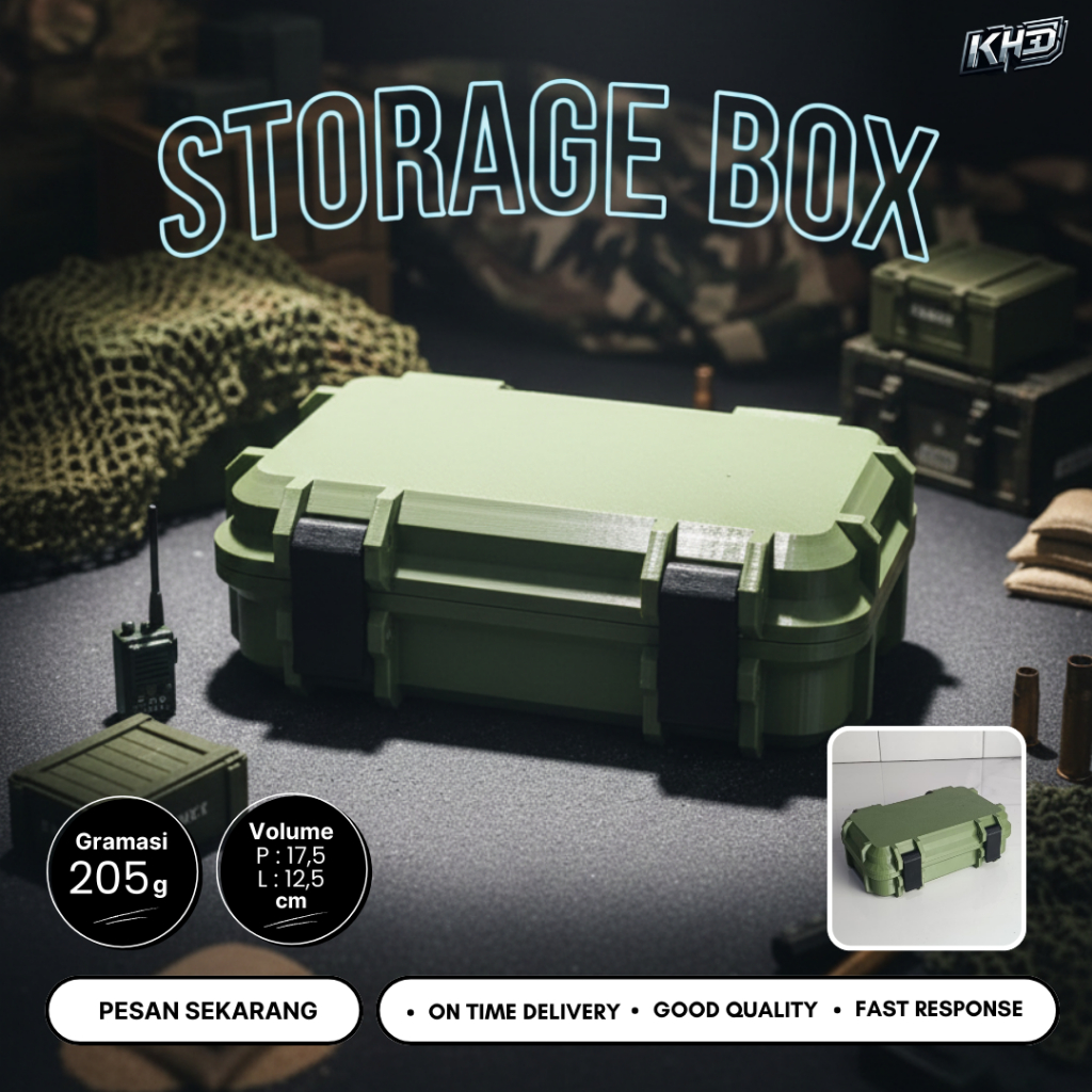 Storage Box Tentara Mini Army | Kotak Penyimpanan Mainan Anak Unik | Organizer Figure Tentara Miniat