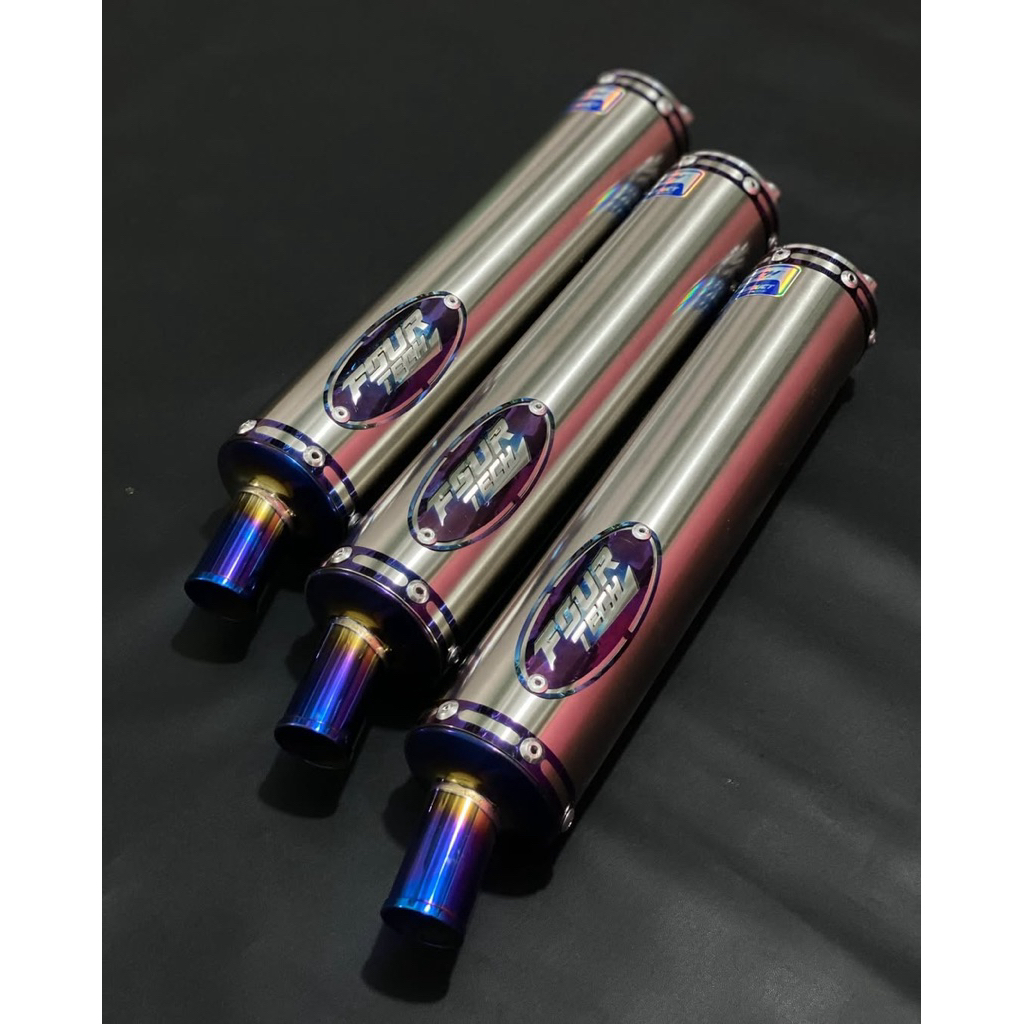 silincer ninja bahan stainles suara garing original fourtech & gjr